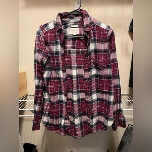 Plaid American Eagle boyfriend fit flannel